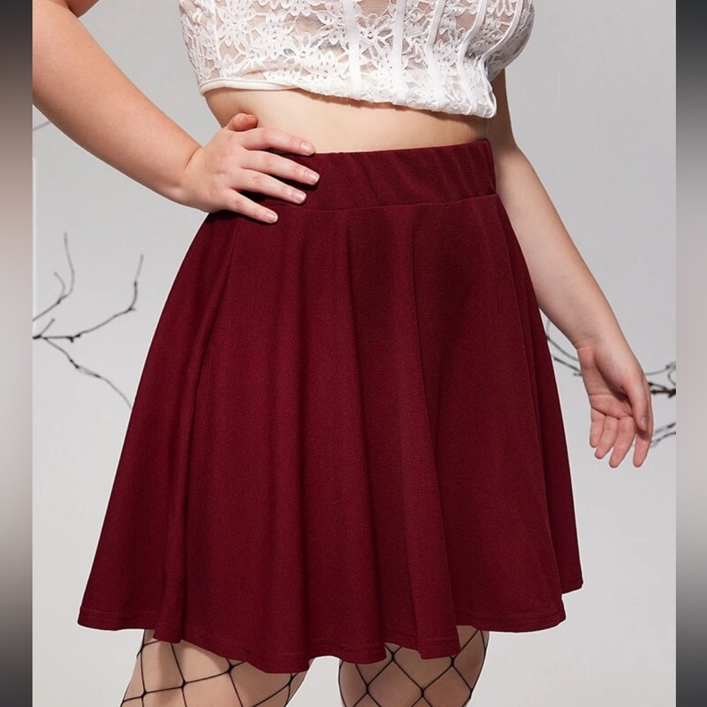 Romwe High Waist Skirt - Flared, A-Line, Mini, Circle, Skater